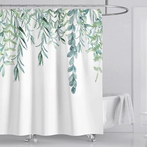 CSPARKV Waterproof Shower Curtain Anti-Mold Polyester Bathroom Curtain Green Leaf Plant Printing Washable with 12 C-Hooks for Home Bathtub Shower Cabin(180CM CSPARKV Waterproof Shower Curtain Anti-Mold Polyester Bathroom Curtain Green Leaf Plant Printing Washable with 12 C-Hooks for Home Bathtub Shower Cabin(180CM