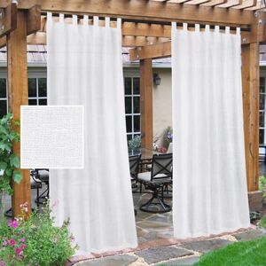 CYSLMUK White Sheer Curtains for Patio, Waterproof Privacy Screen, Light Filtering, with Removable Self-Adhesive Tie Backs, Set of 2, 52 x 95 Inch CYSLMUK White Sheer Curtains for Patio, Waterproof Privacy Screen, Light Filtering, with Removable Self-Adhesive Tie Backs, Set of 2, 52 x 95 Inch