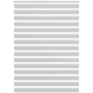 VidaXL Zebra Roller Blind - Light Gray - 160x200cm - Polyester VidaXL Zebra Roller Blind - Light Gray - 160x200cm - Polyester