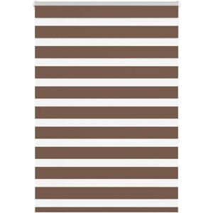 vidaXL Zebra Roller Blind Brown - 100x150 cm - Privacy & Style vidaXL Zebra Roller Blind Brown - 100x150 cm - Privacy & Style