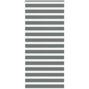 VIDAXL Gray Zebra Roller Blind - Window Covering VIDAXL Gray Zebra Roller Blind - Window Covering