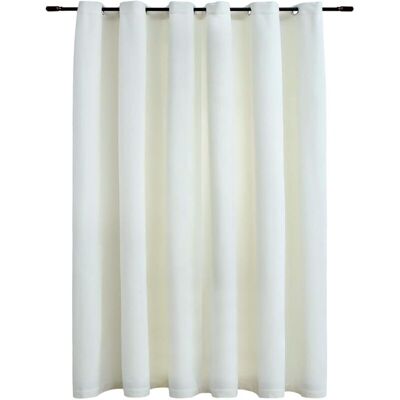 vidaXL Blackout Curtain Velvet Cream - 290x245 cm vidaXL Blackout Curtain Velvet Cream - 290x245 cm