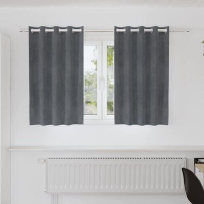 vidaXL Super hellgrau Polyester 140 x 140 cm Curtains - Curtains vidaXL Super hellgrau Polyester 140 x 140 cm Curtains - Curtains