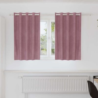 vidaXL Pink Polyester Curtain 140 x 140 cm Stylish Light Filter - Curtain vidaXL Pink Polyester Curtain 140 x 140 cm Stylish Light Filter - Curtain