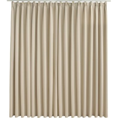 vidaXL Blackout Curtain with Hooks Beige - Curtain vidaXL Blackout Curtain with Hooks Beige - Curtain