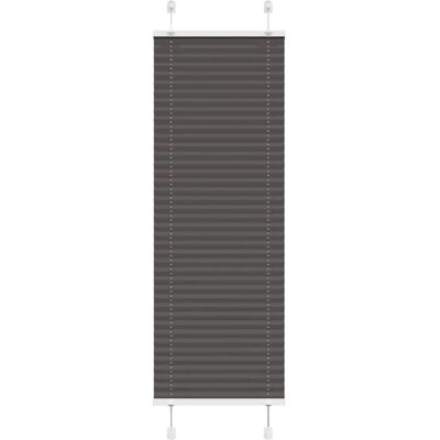 Pleated Blind Black 45x150 cm Fabric Width 44.4 cm Polyester Vidaxl Pleated Blind Black 45x150 cm Fabric Width 44.4 cm Polyester Vidaxl