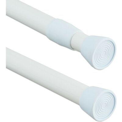 Relaxdays Stainless Steel Extendable Shower Curtain Rod - White Relaxdays Stainless Steel Extendable Shower Curtain Rod - White