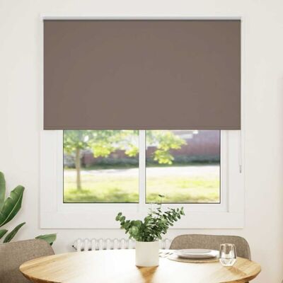 vidaXL 130x130 cm Brown Blackout Roller Blind - Roller Blind vidaXL 130x130 cm Brown Blackout Roller Blind - Roller Blind