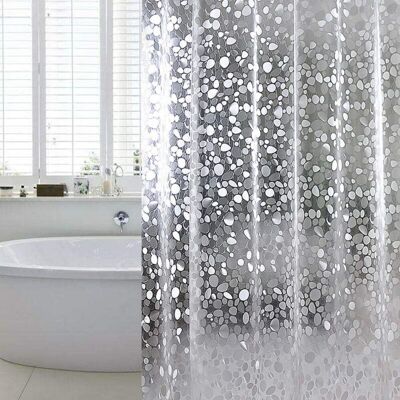 SNQ Shower Curtain, Anti-mold Shower Room Divider, Wet and Dry, 100% EVA, Shower Curtain Ring - 180 x 200 cm SNQ Shower Curtain, Anti-mold Shower Room Divider, Wet and Dry, 100% EVA, Shower Curtain Ring - 180 x 200 cm