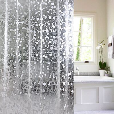 ODIPIE Shower Curtain, Anti-mold Shower Room Divider, Wet and Dry, 100% EVA, Shower Curtain Ring - 180 x 200 cm ODIPIE Shower Curtain, Anti-mold Shower Room Divider, Wet and Dry, 100% EVA, Shower Curtain Ring - 180 x 200 cm
