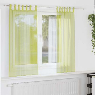 vidaXL Green 2-Pack Voile Curtains - Light Filtered vidaXL Green 2-Pack Voile Curtains - Light Filtered