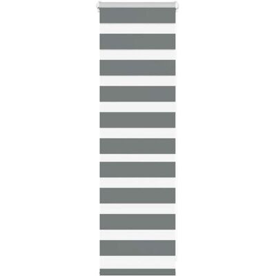 vidaXL Zebra Blind Dark Grey 50x100cm Fabric Width 40 vidaXL Zebra Blind Dark Grey 50x100cm Fabric Width 40