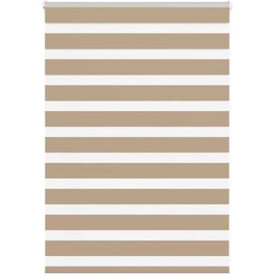 VidaXL Zebra Blinds - 95x100 cm - Polyester - Braun VidaXL Zebra Blinds - 95x100 cm - Polyester - Braun