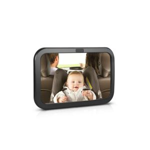 NEIGE Rear Seat Mirror for Babies, Universal Baby Seat, Double Straps with 360° Swivel, 30 x 19 cm.