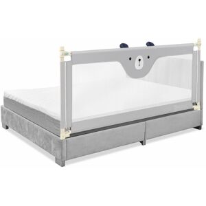 COSTWAY 175CM Cute Baby Bed Rail Guard Toddler Infant Security Guardrail w/ Double Lock