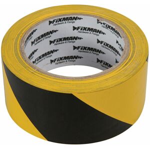 LOOPS 50mm x 33m Black Yellow Hazard Tape Adhesive Ceiling Lane Marking Safety Roll