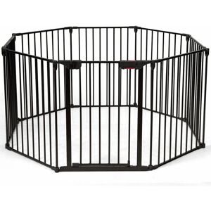 Costway - 8 Panel Fireplace Fence Baby Pet Safety Gate Playpen Adjustable Room Divider