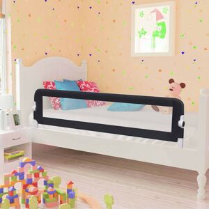 Hommoo - Toddler Safety Bed Rail Grey 150x42 cm Polyester VD00082