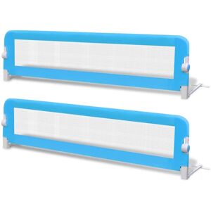 BERKFIELD HOME Mayfair Toddler Safety Bed Rail 2 pcs Blue 150x42 cm