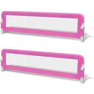 BERKFIELD HOME Mayfair Toddler Safety Bed Rail 2 pcs Pink 150x42 cm