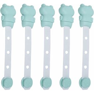 Norcks - 5 Pcs Child Safety Safety Lock Cartoon Baby Proofing Cabinet Lock 3 Modes Adjustable Strap Locks Baby Safety Locks Green - Green