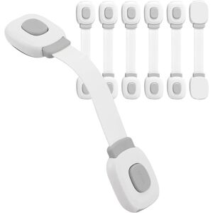 NORCKS Premium Baby Cabinet Lock, Pack of 6 Child Safety for Cupboard, Drawers, Refrigerator, Toilet Seat with Strong Adhesive, No Drilling Required