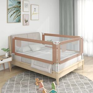 Berkfield Home - Royalton Toddler Safety Bed Rail Taupe 140x25 cm Fabric