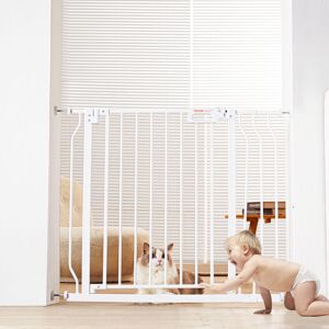 VEVOR Baby Gate, 29.5'-39' Extra Wide, 30' High, Dog Gate for Stairs Doorways and House, Easy Step Walk Thru Auto Close Child Gate Pet Security Gate with