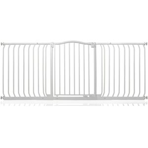 Bettacare - Curved Top Dog Gate, 179cm - 188cm, Matt White, Pressure Fit Pet Gate for Dog and Puppy, Pet and Dog Barrier