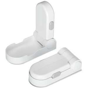 Csparkv - Baby Safety Lock Door Stopper (Upgraded), 2 Pack Child Safety Locks with 3M Adhesive, Anti-Lock Child Safety Locks