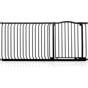Safetots - Curved Top Safety Gate, 171cm - 180cm, Matt Black, Pressure Fit Stair Gate