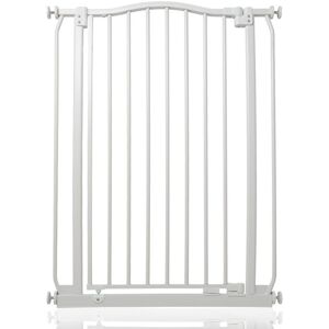 Safetots - Extra Tall Curved Top Safety Gate, 71cm - 80cm, Matt White, Extra Tall 100cm in Height, Pressure Fit Stair Gate
