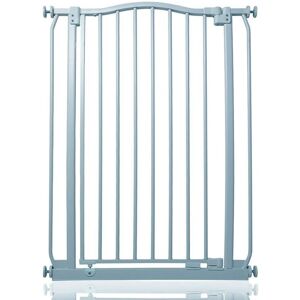 Safetots - Extra Tall Curved Top Safety Gate, 71cm - 80cm, Matt Grey, Extra Tall 100cm in Height, Pressure Fit Stair Gate