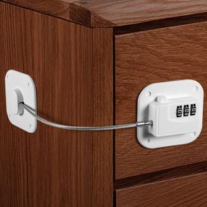 Linghhang - White Safety Baby Locks Combination Locks Child Safety Lock Adhesive Safety Latches for Fridge Drawer Cupboards Door Cabinets
