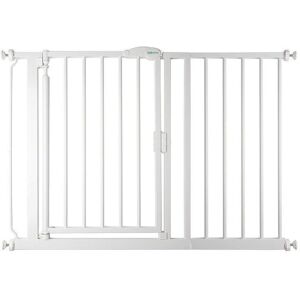 Safetots - Pressure Fit Self Closing Stair Gate, 111cm - 118cm, White, Auto Closing Baby Gate, Safety Barrier Safetots - Pressure Fit Self Closing Stair Gate, 111cm - 118cm, White, Auto Closing Baby Gate, Safety Barrier