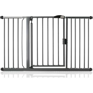 Safetots - Pressure Fit Self Closing Stair Gate, 139.8cm - 146.8cm, Slate Grey, Auto Closing Baby Gate, Safety Barrier Safetots - Pressure Fit Self Closing Stair Gate, 139.8cm - 146.8cm, Slate Grey, Auto Closing Baby Gate, Safety Barrier
