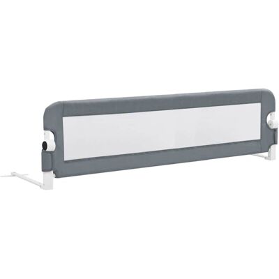 vidaXL Toddler Safety Bed Rail Grey 150x42cm Polyester - Child Safety Bed Rail vidaXL Toddler Safety Bed Rail Grey 150x42cm Polyester - Child Safety Bed Rail