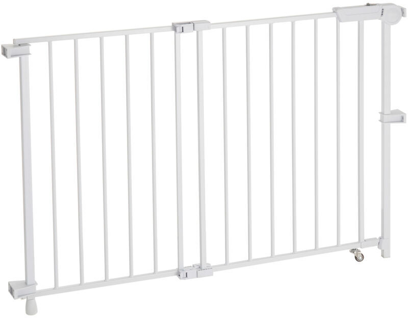 Mophorn - Adjustable Baby Gate, 29.5-43 Inches Wide, 28 Inches Tall Safety Gate for Kids and Pets, No Bottom Bar, One-Hand Operation, Includes