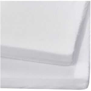 Kinder Valley - 2 Pack Cot Bed Toddler Bed Sheets White   Flat Fitted Cot Bed Sheets