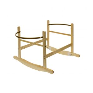 Kinder Valley - Chester Rocking Moses Basket Stand Natural   Solid Pine Wood   Converts to Static Stand with Stoppers - Natural