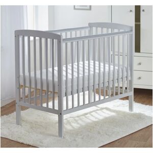 Kinder Valley - Sydney Grey Compact Cot with Kinder Flow Mattress & Removable Washable Water Resistant Cover   Space Saver Cot - Grey