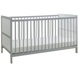 Kinder Valley - Sydney Grey Cot Bed with Spring Mattress & Removable Washable Water Resistant Cover - Grey