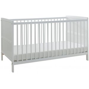 Kinder Valley - Sydney White Cot Bed with Kinder Flow Mattress & Removable Washable Water Resistant Cover - White