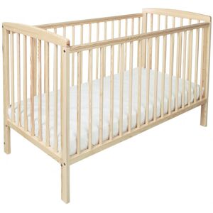 Kinder Valley - Sydney Natural Cot with Teething Rails   Solid Pine Wood - Natural