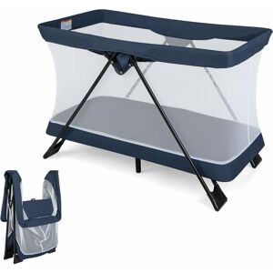 COSTWAY 3-in-1 Portable Travel Crib Foldable Nursery Center Travel Baby Bed w/Mattress