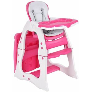 Casart - 4-in-1 Baby High Chair Convertible Feeding Chair 3-Level Adjustable Backrest