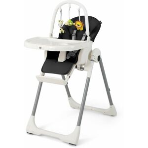 Casart - 4-in-1 Baby High Chair Foldable Feeding Chair w/ 7 Heights 4 Reclining Angles