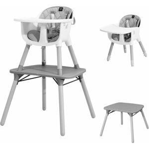Costway - 4 in 1 Baby Highchair Infant Feeding Seat Kids Table&Chair Set W/Adjustable Tray