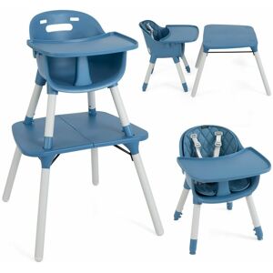 Costway - 4 in 1 Baby Highchair Infant Feeding Seat Kids Table&Chair Set W/Adjustable Tray