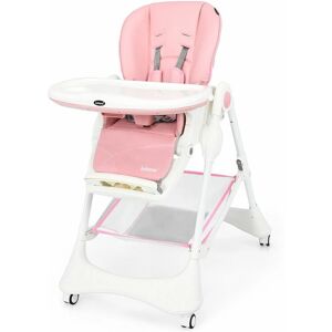 Costway - 4 in 1 Rolling Baby Highchair Infant Toddler Reclining Sleeping Chair w/ Storage